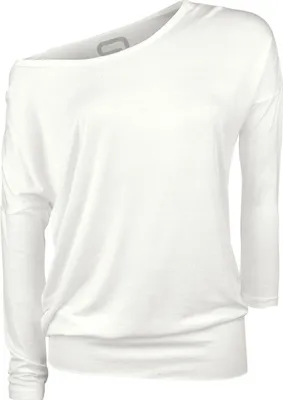 Produktbild von RED by EMP Damen weißes Langarmshirt mit lässigem und weitem Schnitt 5XL