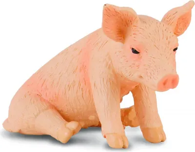 Image de Collecta 88345 Porcelet assis 4,5 cm Ferme