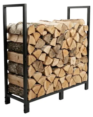 Produktbild von Holzlager Trelopp XL aus Kohlenstoffstahl, 122 cm breit, 124,5 cm hoch, für Stämme ab 32 cm