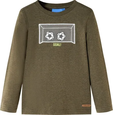 Produktbild von Kinder-Langarmshirt Khaki Melange 128