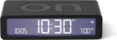 Produktbild von Digitaler Wecker mit umkehrbarer Ein/Aus-Funktion, wiederaufladbar, LCD-Display, USB-C, Schlummerfunktion, dimmbare Anzeige, Nachttischuhr