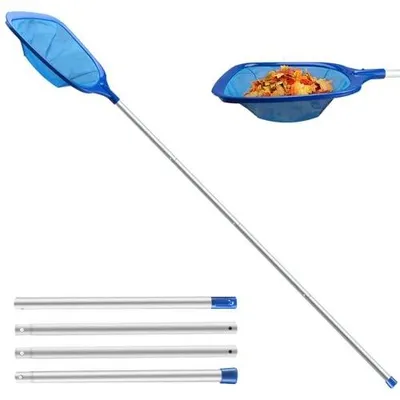 Zdjęcie produktu dla Podbierak basenowy teleskopowy aluminiowy 161 cm siatka 30X30 czyszczenie