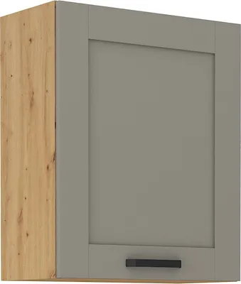 Image de Armoire de cuisine supérieure LAILI – largeur 60 cm, gris clair / chêne artisan