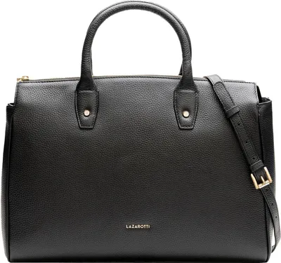 Produktbild von Lazarotti Leder Handtasche Schultertasche Bologna Leather Handbag Black schwarz