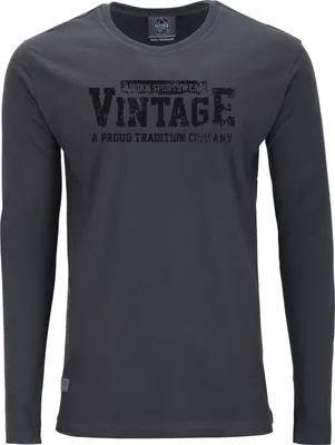 Produktbild von Übergrößen Longshirt Vintage schwarz AHORN SPORTSWEAR Iron Grey 9XL