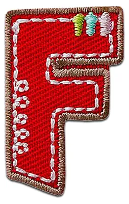 Produktbild von Buchstabe F 2 x 3.2 cm: Alphabet Buchstabe Einzeln Auswählbar - Aufnäher, Bügelbild, Aufbügler, Applikationen, Patches, Flicken, Zum Aufbügeln