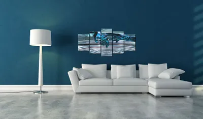 Produktbild von Akustikbild Abstrakt 200x100 cm Bilder Akustikschaum Hochleistungsschallabsorber Schallschutz Leinwand 5 tlg Wandbild Raumakustik Schalldämmung 51381
