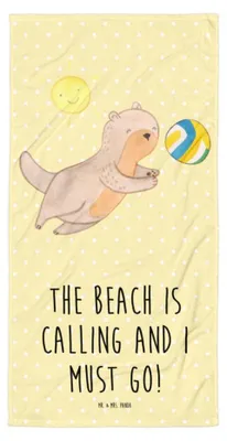 Produktbild von Mr. & Mrs. Panda Strandtuch Sommer Meer Strand - Gelb Pastell - Geschenk, Duschhandtuch, Sommerferien, Handtuch, am, Großes Badehandtuch, Küste, Gemütlichkeit, Badelaken
