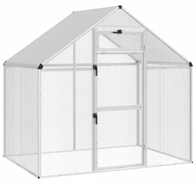 Immagine prodotto di Gabbia per uccelli vidaXL argento 181,5 x 110,5 x 173,5 cm