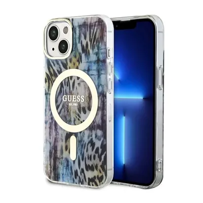 Obrázek produktu pro Pouzdro Guess Guhmp14Shleopwb Pro Iphone 14 - Modré Leopard Magsafe