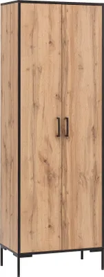 Produktbild von Möbelpartner Aktenschrank Panda | HxBxT 195x65x40cm | 5 Fächern & 2 Flügeltüren | Eiche
