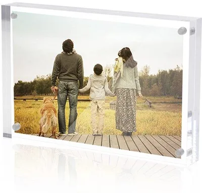 Immagine prodotto di Unyqoos® Cornice fotografica in acrilico, fronte-retro, 10x15 cm – senza cornice e con sistema magnetico, acrilico spesso e trasparente con protezione UV, ideale per ufficio e casa