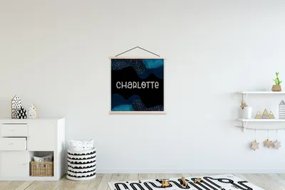 Produktbild von MuchoWow® Textilposter Charlotte - Pastell - Mädchen 60x60 cm mit holzfarbenen Rahmen - Wanddekoration