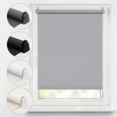 Produktbild von Verdunklungsrollo 65x130cm Hellgrau Thermorollo Fensterrollo Klemmfix ohne Bohren Seitenzugrollo Sonnenschutz Wärmeschutz Blickdicht Rollo