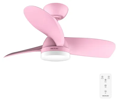 Image de Cecotec - Ventilateur de Plafond avec Lumière EnergySilence Aero 3050 Pink - 35 W, Diamètre 91 cm, LED de 18 W, Télécommande