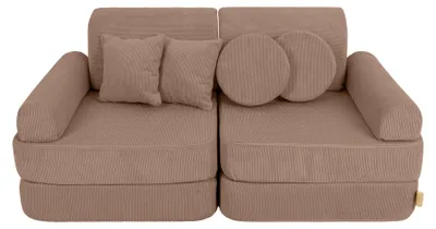 Zdjęcie produktu dla Kanapa Pocket 120 cm, aksamit, 10 elementów, SLIMCORD, dla dzieci, modułowa, pianka OEKO-TEX, do zabawy