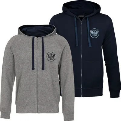 Obrázek produktu pro EMPORIO ARMANI Pánská tepláková bunda s kapucí Tréninková bunda s kapucí, barva:šedá, položka:-06749 heather grey, velikost:M