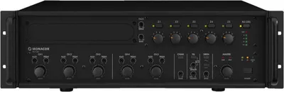 Zdjęcie produktu dla Monacor PA-1120, 5.0 kan., 170 W, 1%, 55 - 16000 Hz, Zaciski, 6.3 mm