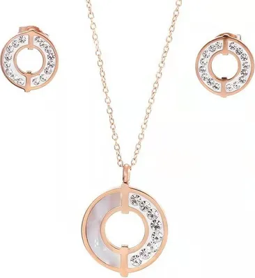 Produktbild von LO-15132 Set - Eleganter Schmuck in Gold/Rosa KP15132