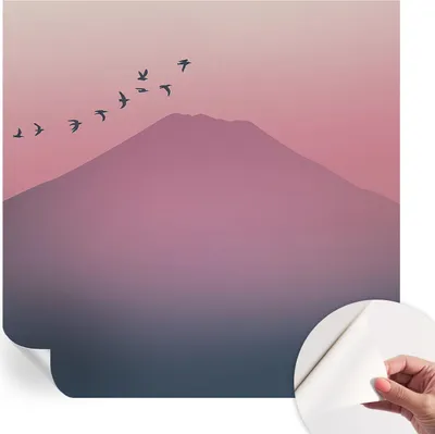 Produktbild von Selbstklebende Wandtapete - Dekorative Tapete für Wohnzimmer - Klebefolie für Wandbilder - Tapetenfolie für Wanddekoration - 250x250 cm - Bergwesten
