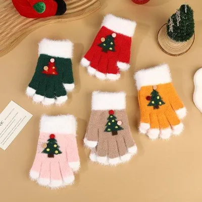 Produktbild von Kersthandschuiven für Kinder, 5er Set, Fingerspitzen, Winteraktivitäten