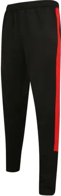Produktbild von Finden+Hales LV881 | Herren Knitted Tracksuit Pants - Farbe: Black/Red - Größe: 3XL