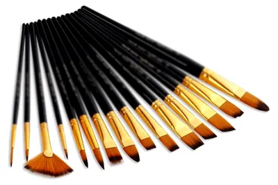 Produktbild von 15-teiliges Set Ölmalerpinsel für Acryl- und Aquarellmalerei