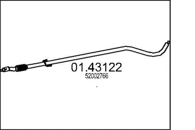 Produktbild von MTS Abgasrohr Auspuffrohr für FIAT 500L (351, 352) Vorne 01.43122