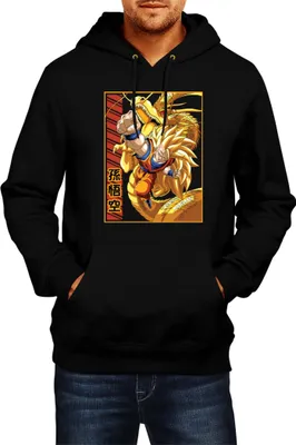 Obrázok produktu pre Pánska Mikina S Kapucňou Dragon Anime Manga Ball Z Goku 38, Man 2XL / čierna