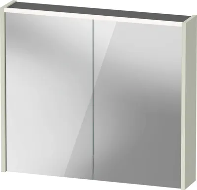 Image de Armoire de toilette Duravit D-Code, prise type F (EU, DE), 2 portes, champ lumineux LED en haut, 800x700mm, 6 W, DC71060HHHH0000
