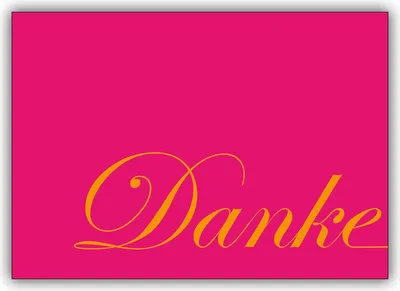 Produktbild von 5er Set Dankeskarten mit Typografie in pink