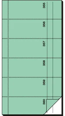 Produktbild von SIGEL BO091 Bonbuch, 360 Abrisse, hellgrün, 105x200 mm, selbstdurchschreibend, 2 x 60 Blatt