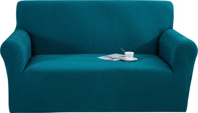 Obrázek produktu pro Topchances Stretch Sofa Cover Elastický žakárový potah na pohovku s područkami pro 3místný gauč, zelený