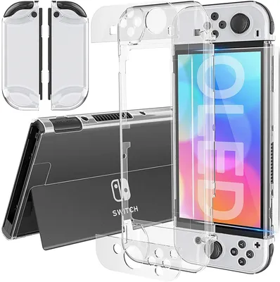 Produktbild von Transparente Silikonhülle, kompatibel mit Nintendo Switch OLED 2021 – Phonillico®
