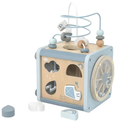 Immagine prodotto di Cubo attività in legno blu Label Label LLWT-34307