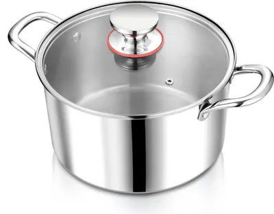 Obrázok produktu pre Hrniec Herogo z nehrdzavejúcej ocele so sklenenou pokrievkou Ø 20 cm na indukciu, 3,3 l, bez povrchovej úpravy, odolný voči rúre