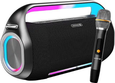 Produktbild von Swissten, Bluetooth-Lautsprecher mit Mikrofon Tragbar 15 Stunden Akkulaufzeit, Schwarz
