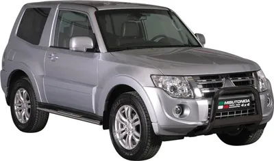 Image de Pare-buffle Avant pour Mitsubishi Pajero 2012-2018 63 mm en Acier Noir