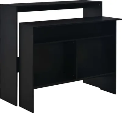 Produktbild von Möbel Bartisch mit 2 Tischplatten Schwarz 130x40x120 cm - Esstische 280218