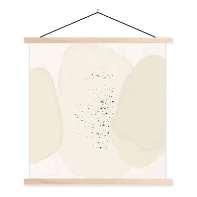 Produktbild von MuchoWow® Textilposter Pastell - Flecken - Design 120x120 cm mit holzfarbenen Rahmen - Textil-Poster