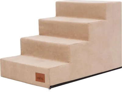 Produktbild von Hobbydog Hundetreppe, Savoy, In Zwei Größen,Antirutsch,Beständig Verschiedene Farben - 4 Stufen - 60 x 40 x 40 cm [Größe: L] - Beige