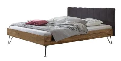 Produktbild von HASENA Designbett Roberto Nussbaum | Kunstleder shale 180x200