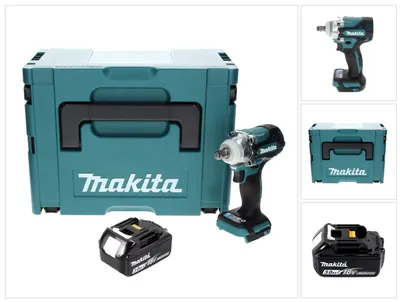 Obrázek produktu pro Akumulátorový rázový utahovák Makita DTW 300 F1J 18 V 330 Nm 1/2" bezkartáčový + 1x akumulátor 3,0 Ah + Makpac - bez nabíječky