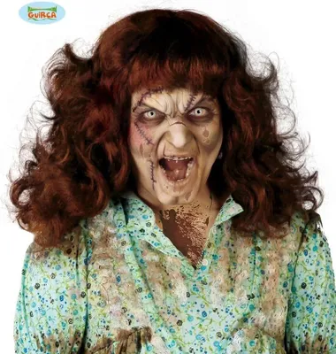 Produktbild von lange lockige Zombie Perücke für Damen