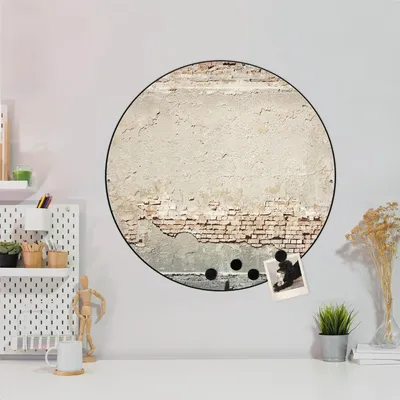 Produktbild von Design Stahlmagnettafel Schwarz Rund 47cm Baulücke
