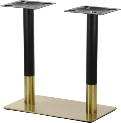 Produktbild von Doppelter Tischfuß aus Edelstahl, Tischbeine SH-3003-1/GB, für Büro, Hotel, Restaurant, 70x40x72,5 cm, goldfarbener Edelstahl