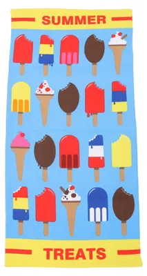 Produktbild von Weiches Mikrofaser-Strandtuch mit niedlichem Aufdruck, schnelltrocknend, ideal für Reisen und Schwimmen