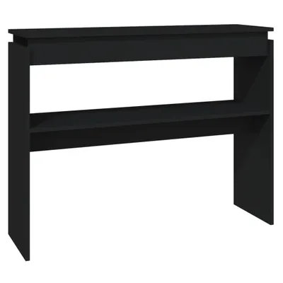 Image de vidaXL Table console noire 102x30x80 cm bois composite