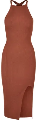 Image de Urban Classics - Robe midi à bretelles croisées dans le dos pour femmes TN719 (XL) (terre cuite)