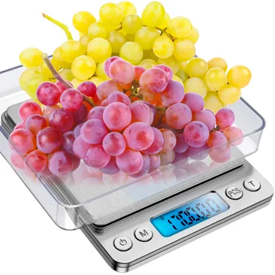 Produktbild von Präzise Küchenwaage LCD 2 kg mit 2 Schüsseln, hohe Genauigkeit 0,1 g RUHHY